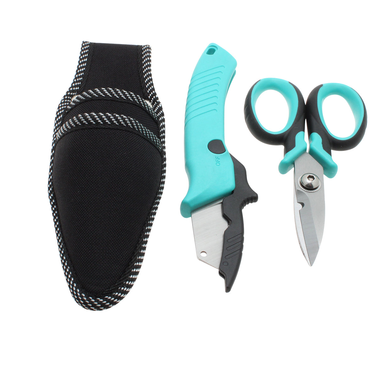 Electrician Scissors with Wire Stripping Slots & Plastic Grips