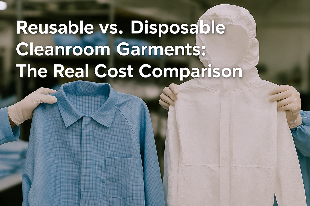 Side-by-side comparison of reusable and disposable cleanroom garments in an ISO-classified cleanroom environment