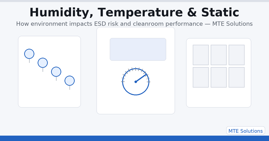 Humidity, Temperature & Static: How Environment Impacts ESD Risk and Cleanroom Performance - MTESolutions