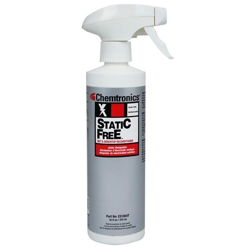 Chemtronics ES1664T, Static Free Mat and Benchtop Reconditioner, 16oz, Case of 12