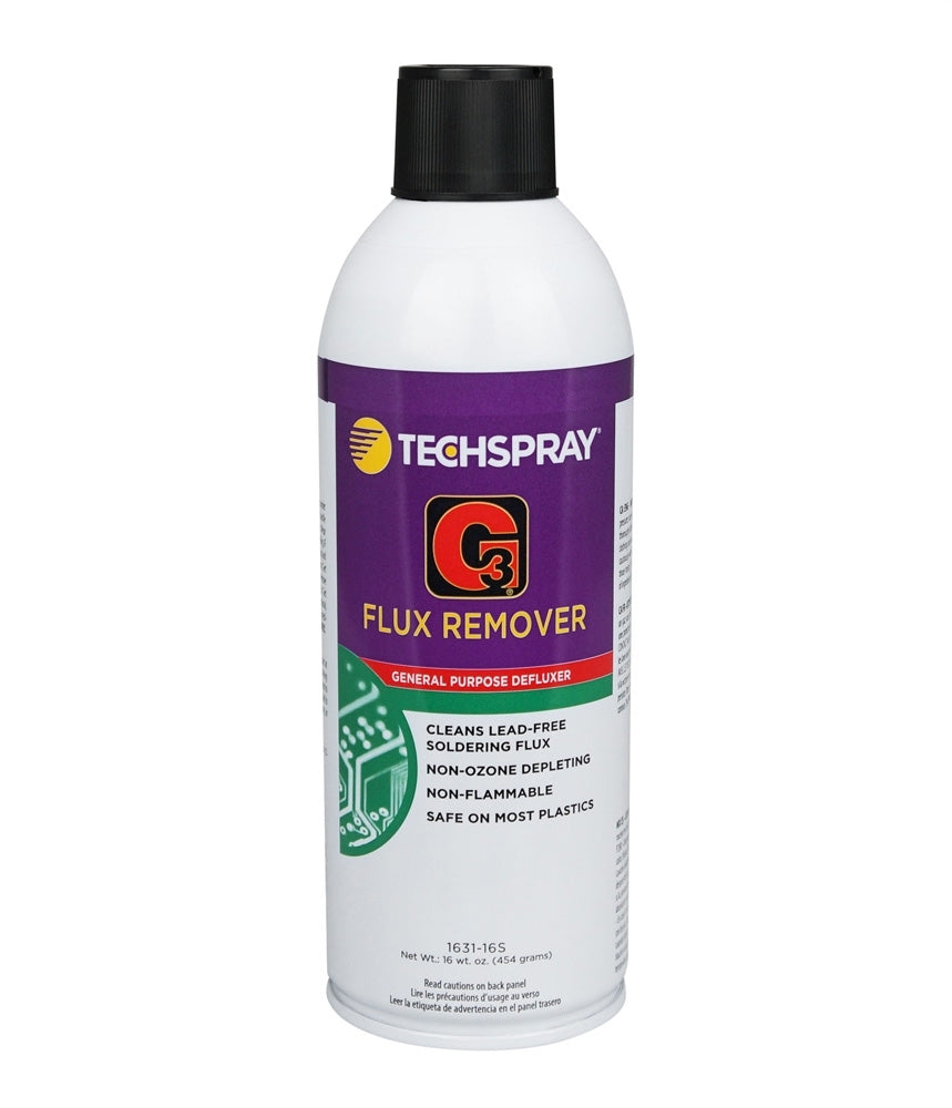 Techspray 1631-16S, G3 Flux Remover, 16oz Aerosol, Case of 12