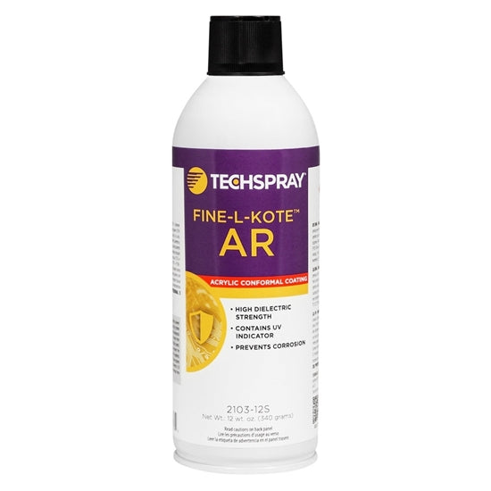 TechSpray 2103-12S Fine-L-Kote™ AR Acrylic Conformal Coating, 12oz Aerosol