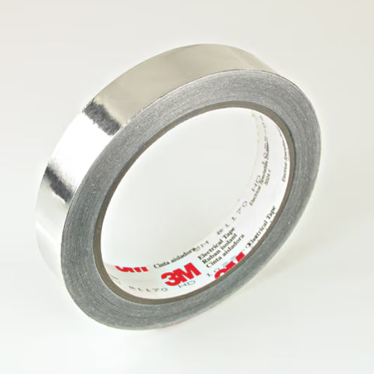 3M 7000132710 EMI Aluminum Foil Shielding Tape 1170, 3/4 in x 18 yd, 12 Rolls/Case