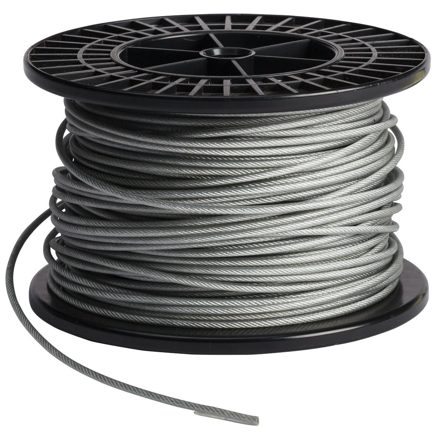 Brady 122263, 164ft Cable Spool Clear PVC-Coated Steel