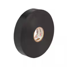 3M 7000132635 Scotch® Linerless Rubber Splicing Tape 130C, 1 in x 10 ft, Black, 1 roll/carton, 24 rolls/Case