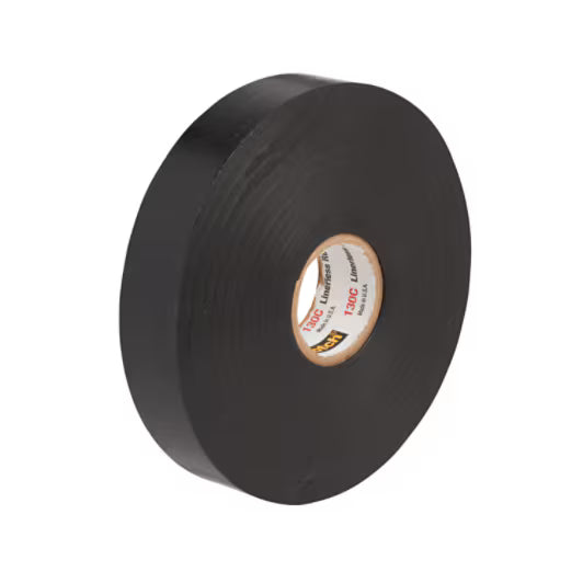 3M 7000006085 Scotch® Linerless Rubber Splicing Tape 130C, 3/4 in x 30 ft, Black, 1 roll/carton, 24 rolls/Case