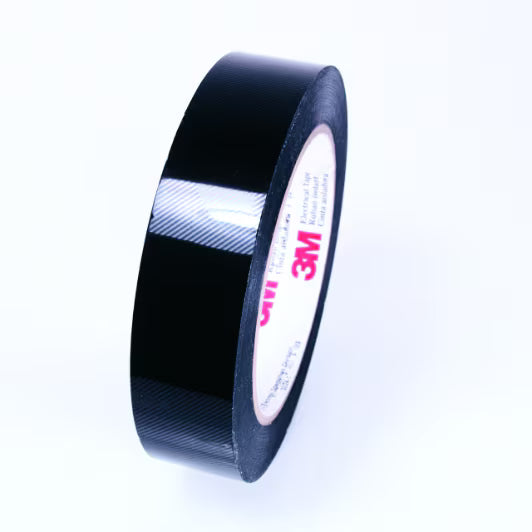 3M 7000132840 Polyester Film Electrical Tape 1318-1, Black, 24 in X 72 yd, 3-in paper core, Log roll