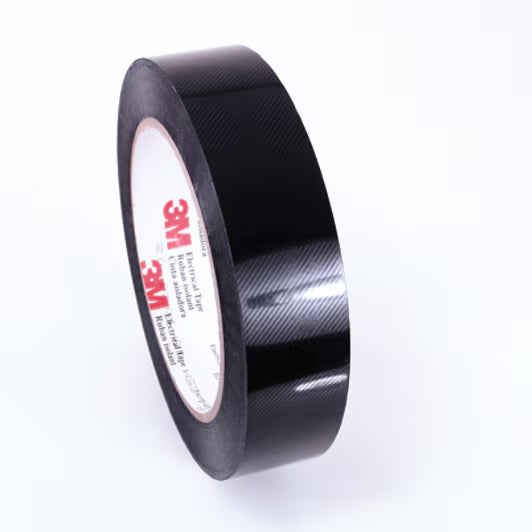 3M 7010397218 Polyester Film Electrical Tape 1318-1, Black, 24 in x 72 yd, 3-in plastic core, Log roll, 1 roll/Case