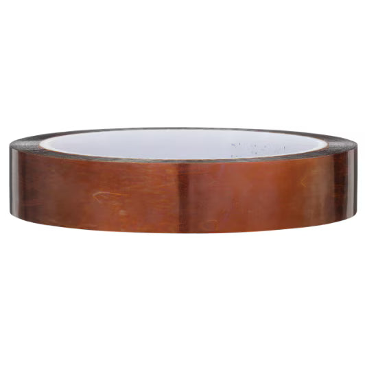 3M 7010320109 Polyimide Film Electrical Tape 1205, 3/4 in X 36 yds, RAZOR SLIT, 3-in plastic, Mini-Case 0f 12 rolls