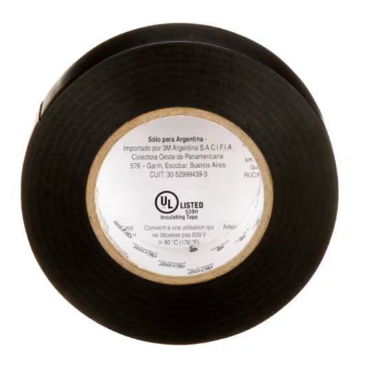 3M 7100169254 Temflex Vinyl Electrical Tape 165, Black, 3/4 in x 60 ft x .006 in, 100 Rolls/Case