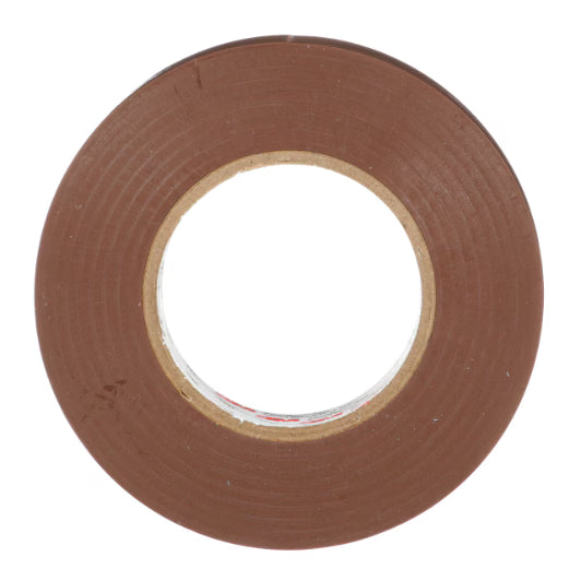 3M 7100169191 Temflex Vinyl Electrical Tape 165, Brown, 3/4 in x 60 ft (19 mm x 18 m), 6 mil, 100 Rolls/Case
