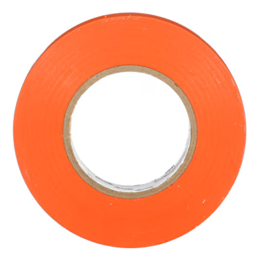 3M 7100169433 Temflex Vinyl Electrical Tape 165, Orange, 3/4 in x 60 ft (19 mm x 18 m), 6 mil, 100 Rolls/Case