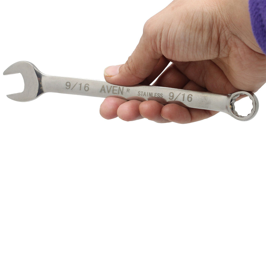 Aven Tools 21187-0916, Combination Wrench Stainless Steel 9/16in