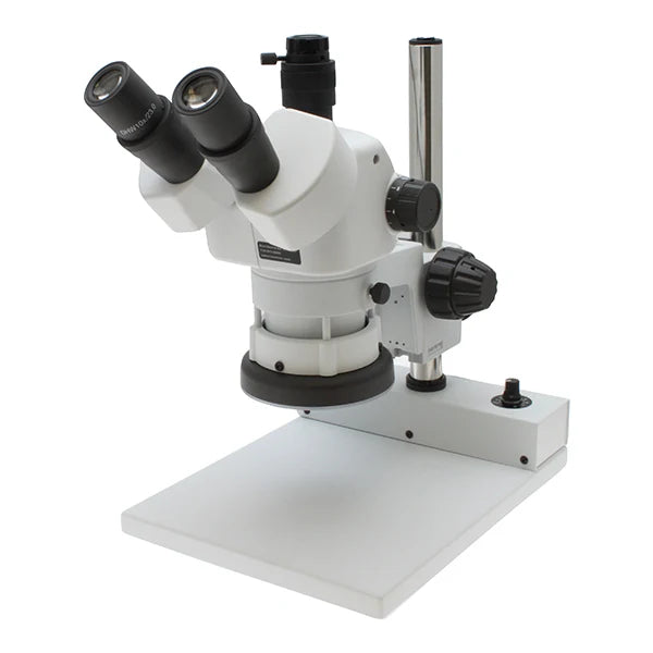 Aven Tools 26800B-376-ESD SPZV-50E ESD-Safe Trinocular Stereo Zoom Microscope, 6.7x–50x, with LED PLED Stand