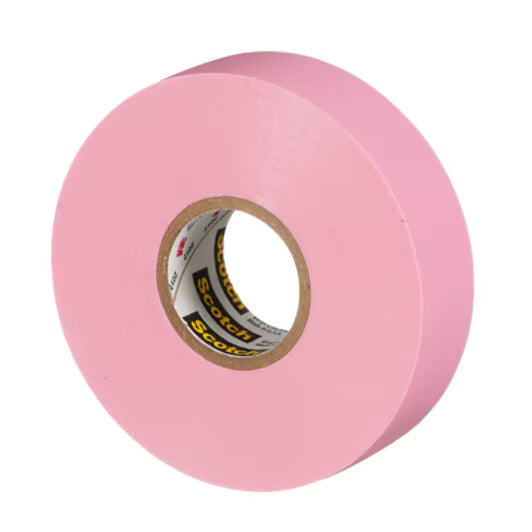 3M 7010411602 Scotch® Vinyl Color Coding Electrical Tape 35, 3/4 in x 66 ft, Pink, 10 rolls/carton