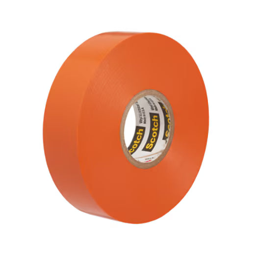 3M 7000058438 Scotch® Vinyl Color Coding Electrical Tape 35, 1/2 in x 20 ft, Orange, 10 rolls/carton