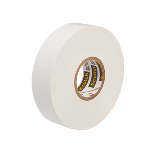 3M 7000058436 Scotch® Vinyl Color Coding Electrical Tape 35, 1/2 in x 20 ft, White, 10 rolls/carton