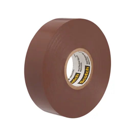 3M 7000031580 Scotch® Vinyl Color Coding Electrical Tape 35, 3/4 in x 66 ft, Brown, 10 rolls/carton MTESolutions