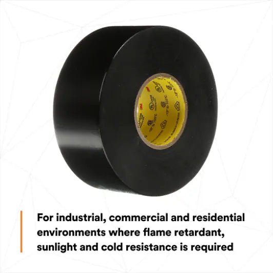 3M 7000058137 Scotch® Super 33+ Vinyl Electrical Tape, 2 in x 66 ft, 1 - 1/2 in Core, Black, 12 rolls/carton, 24 rolls/Case MTESolutions