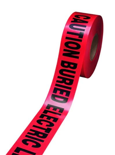 3M 7000132915 Scotch® Buried Barricade Tape 303, CAUTION BURIED ELECTRIC LINE BELOW, 3 in x 300 ft, Red, 16 rolls/Case MTESolutions