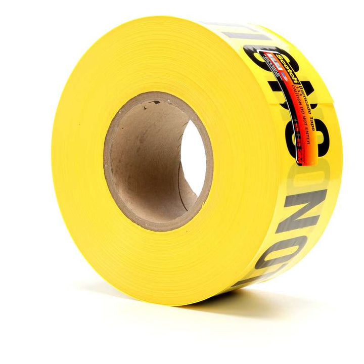 3M 7010398057 Scotch® Barricade Tape 333, CAUTION DO NOT ENTER, 3 in x 1000 ft, Yellow, 8 rolls/Case MTESolutions
