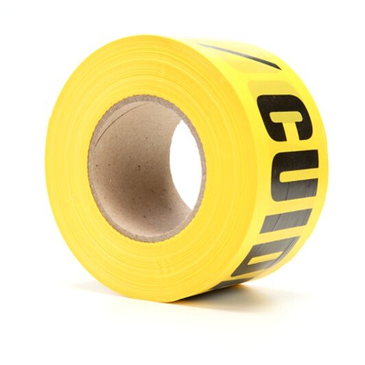 3M 7010398264 Scotch® Barricade Tape 382, CAUTION / CIUDADO, 3 in x 1000 ft, Yellow, 8 rolls/Case MTESolutions