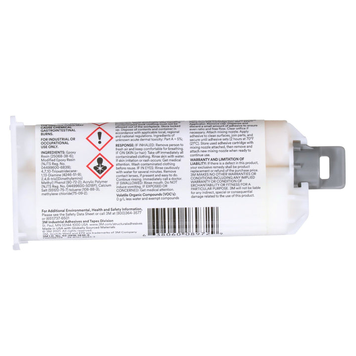 3M 7100148736 Scotch - Weld Epoxy Adhesive DP420, Off - White, 50 mL Duo - Pak MTESolutions