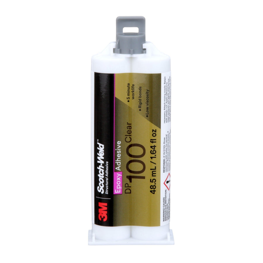 3M 7100148763 Scotch - Weld Epoxy Adhesive DP100, Clear, 48.5 mL Duo - Pak MTESolutions