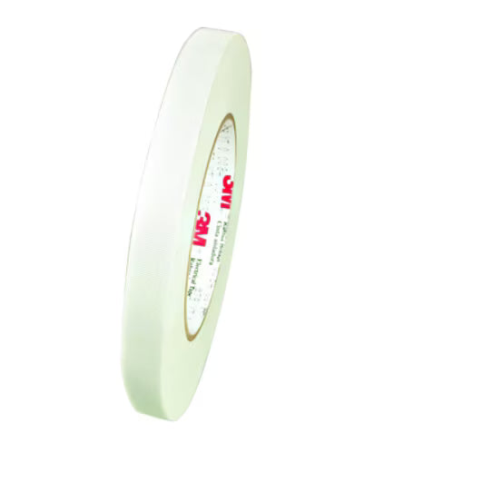 3M 7000132551 Saturated Glass Cloth Tape 90, White, 1/2 in (log roll of 24)