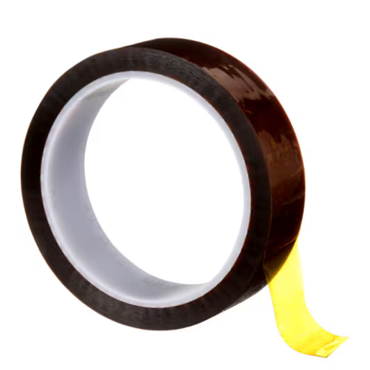 3M 7000125231 Low-Static Polyimide Film Tape 5419 Gold, 1 in x 36 yds x 2.7 mil, Plastic Core