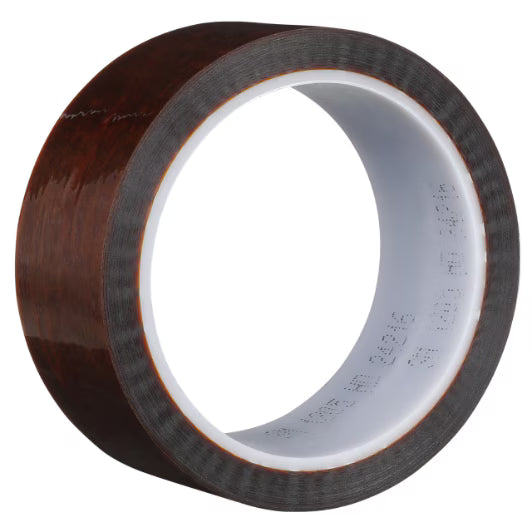 3M 7000132698 Polyimide Film Electrical Tape 1205, Amber, Acrylic Adhesive, 1 mil film, 1 in x 36 yd (25,40 mm x 33 m), 9/Case