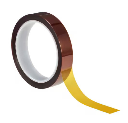 3M 7100007737 3M™ Polyimide Film Tape 5413, Amber, 2.7 Mil, 1 In x 36 Yd, 9/Case, Boxed