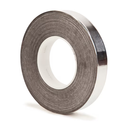 3M 7010349673 Aluminum Foil Tape 1115B, 6 in x 60 yd, 4.5 mil, 3 in core, Silver, 2 Rolls/Case