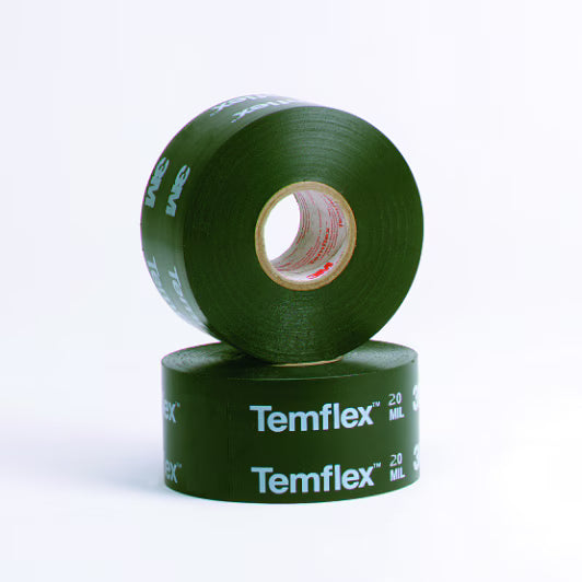 3M 7100043634 Temflex™ Vinyl Corrosion Protection Tape 1200, 2 in x 100 ft, Printed, Black, 12 rolls/Case