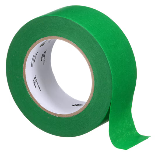3M UV Resistant Green Masking Tape, Variety of Sizes, Sold per Case