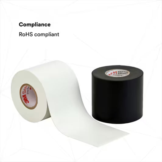 3M 7100004537 Scotch® Fire-Retardant Electric Arc Proofing Tape 77, 1-1/2 in x 20 ft, Black, 1 roll/carton, 10 rolls/Case