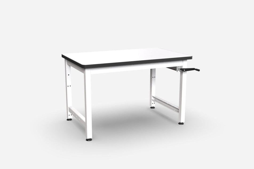 Production Basics 2410 Four-Post Manual Height-Adjustable Table, 30"D x 72"W