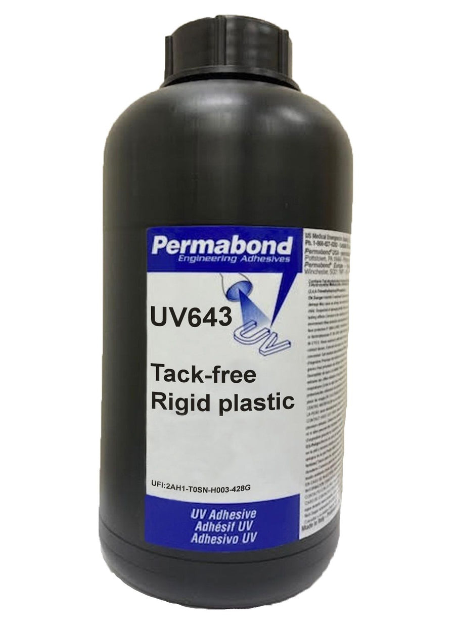 Permabond UV006430001L0101, UV643 Ultra-Fast Curing UV Adhesive, 1L Bottle