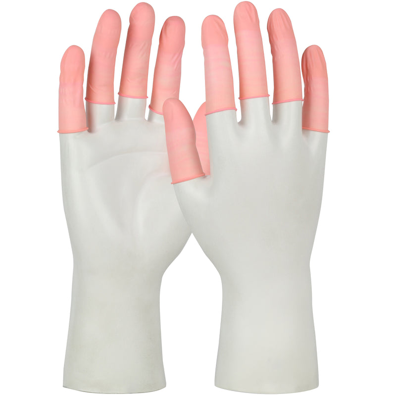 QRP® Qualatex® 7J Single Use Static Dissipative Latex Finger Cots / Pink /14400/Case