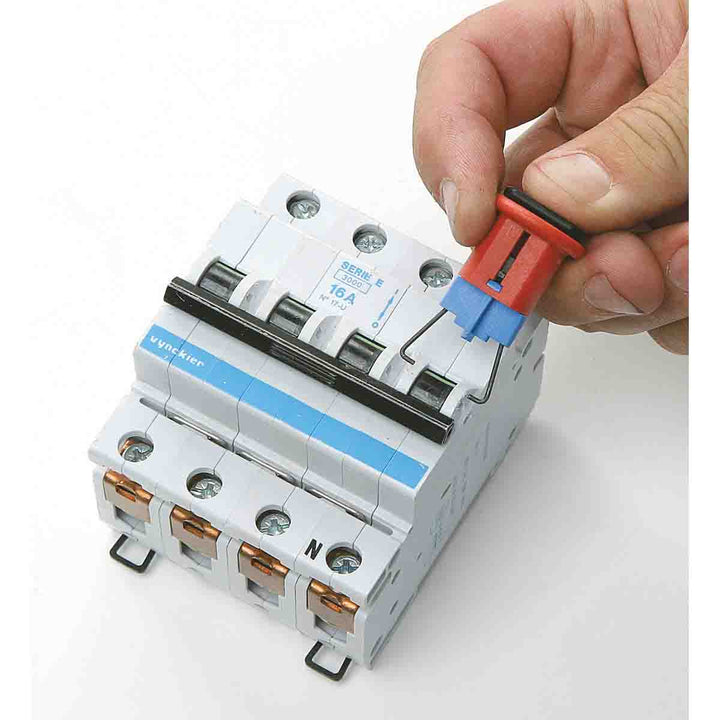 Brady 90847, Miniature Circuit Breaker Lockout Device, Pin-In Standard (PIS)