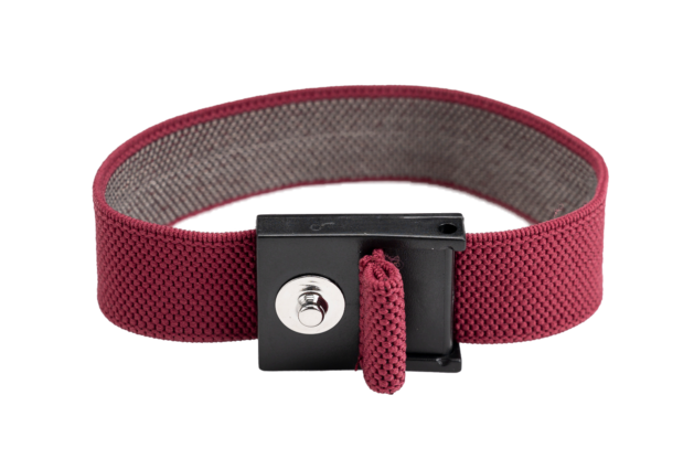 ACL Staticide 8157 Premium Maroon ESD Wrist Strap with 1 MΩ Coiled Cord, 4 mm