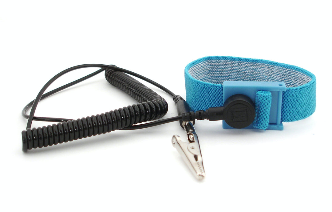 Botron B9028 Blue Standard Adjustable Wrist Strap Set 12′ with 1/8″ Snap