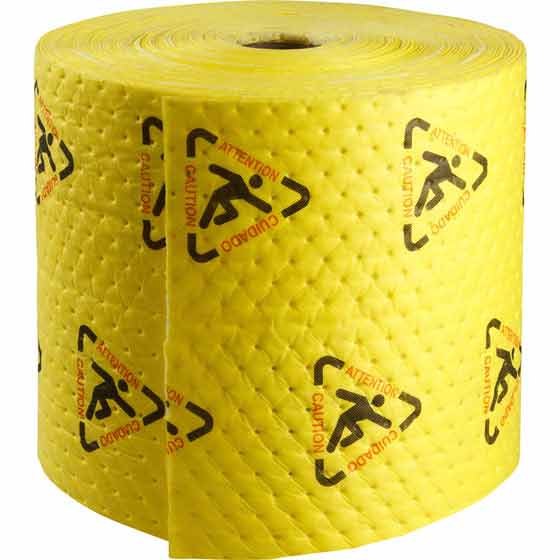 Brady CH15P, BrightSorb® Chemical Absorbent Roll, Heavy Weight, 5" x 150", Absorbency Capacity 20 gal, 150ft Roll