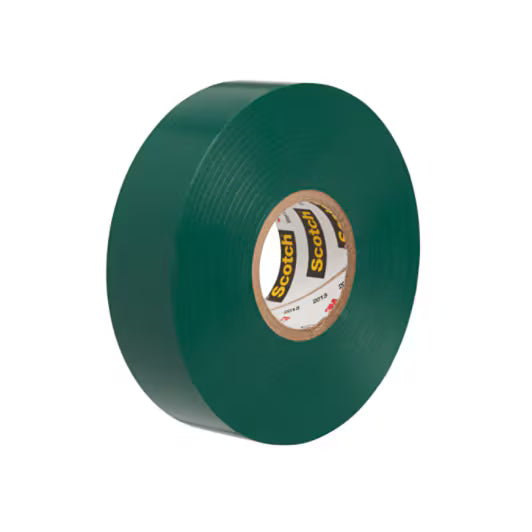 3M 7000132639 Scotch® Vinyl Color Coding Electrical Tape 35, 1/2 in x 20 ft, Green, 10 rolls/carton