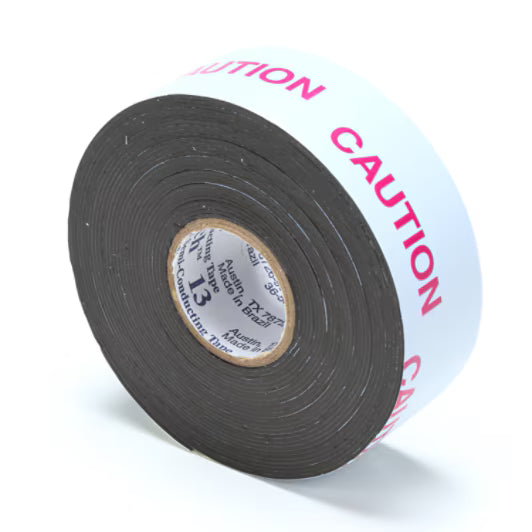 3M 7100017214 Scotch® Electrical Semi-Conducting Tape 13, 1 in x 15 ft, Printed, Black, 1 roll/carton, Sold as 14 Rolls