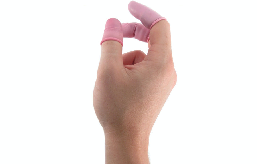 Botron B6846 Finger Cots, Pink, Anti-Static, Medium (10 Gross)