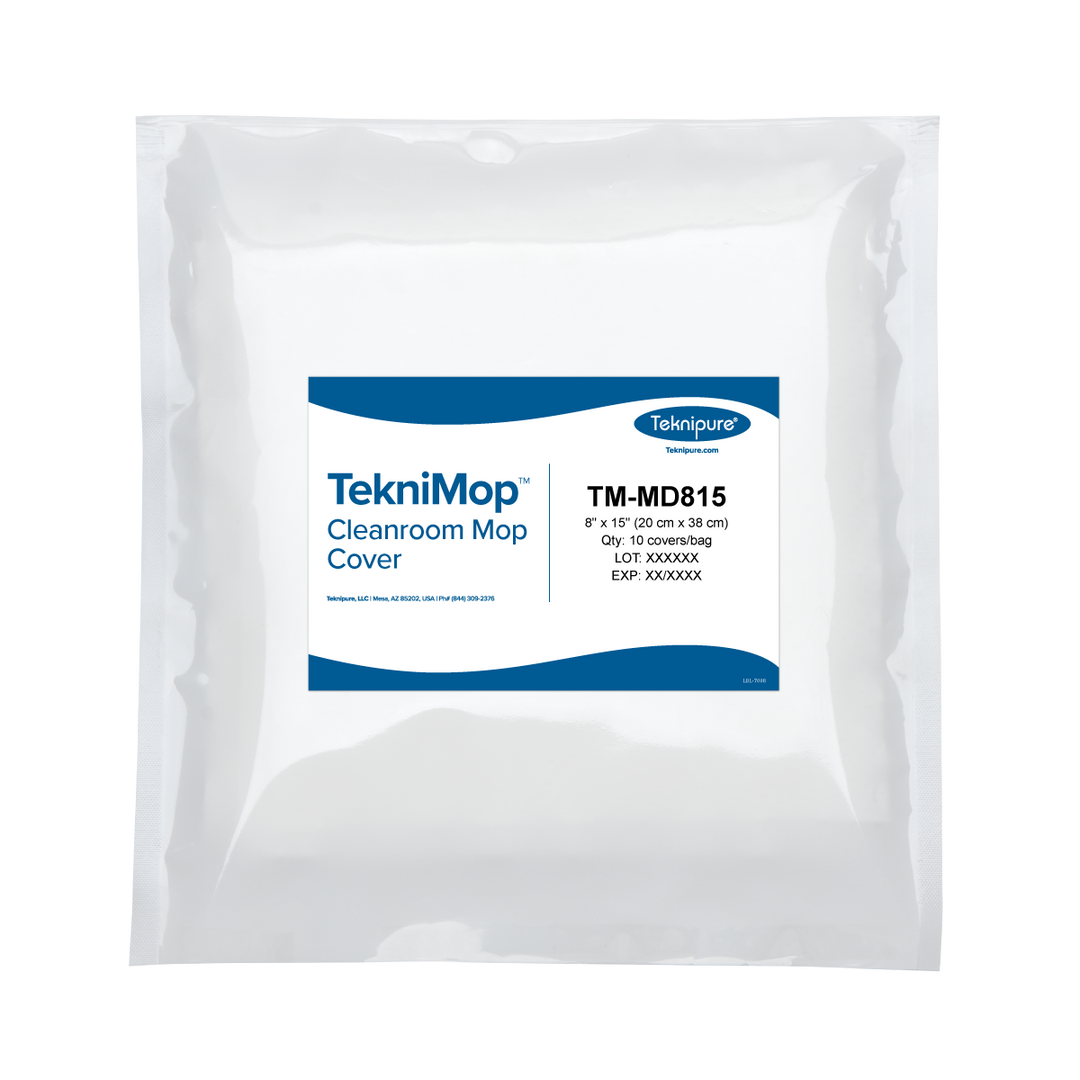 Teknipure TM-MD815 TekniMop™ Microdenier Mop Cover with Elastic, Integrated Pad, 8"x15"