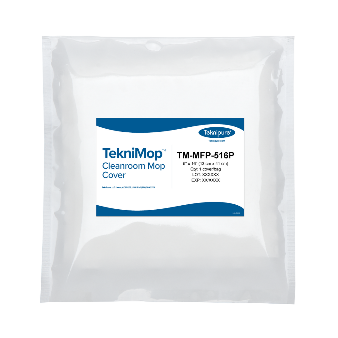 Teknipure TM-MFP-516P TekniMop™ Microfiber Knit Pocket Mop Cover, Integrated Pad, 5"x16"