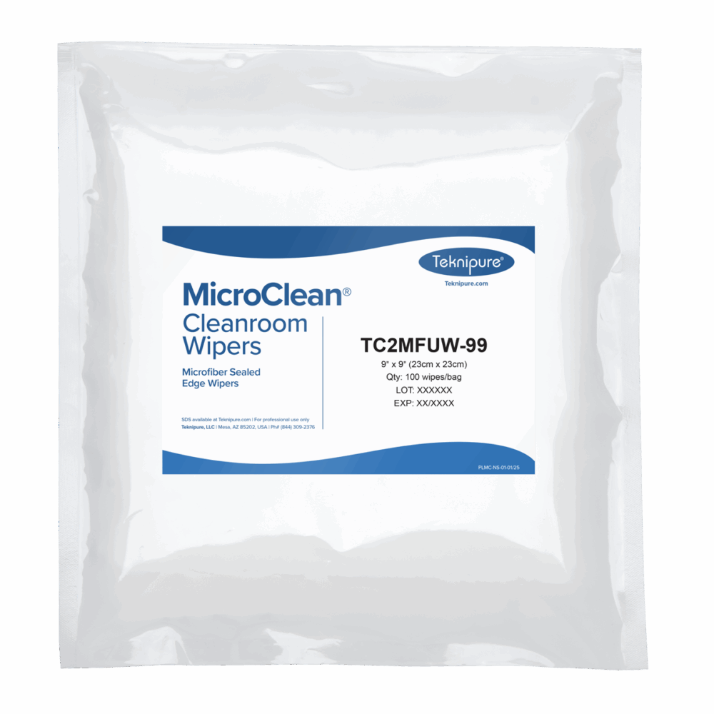 Teknipure MicroClean TC2MFUW-99, Mixed Weave Microfiber Wiper 9"x 9", Case of 2000