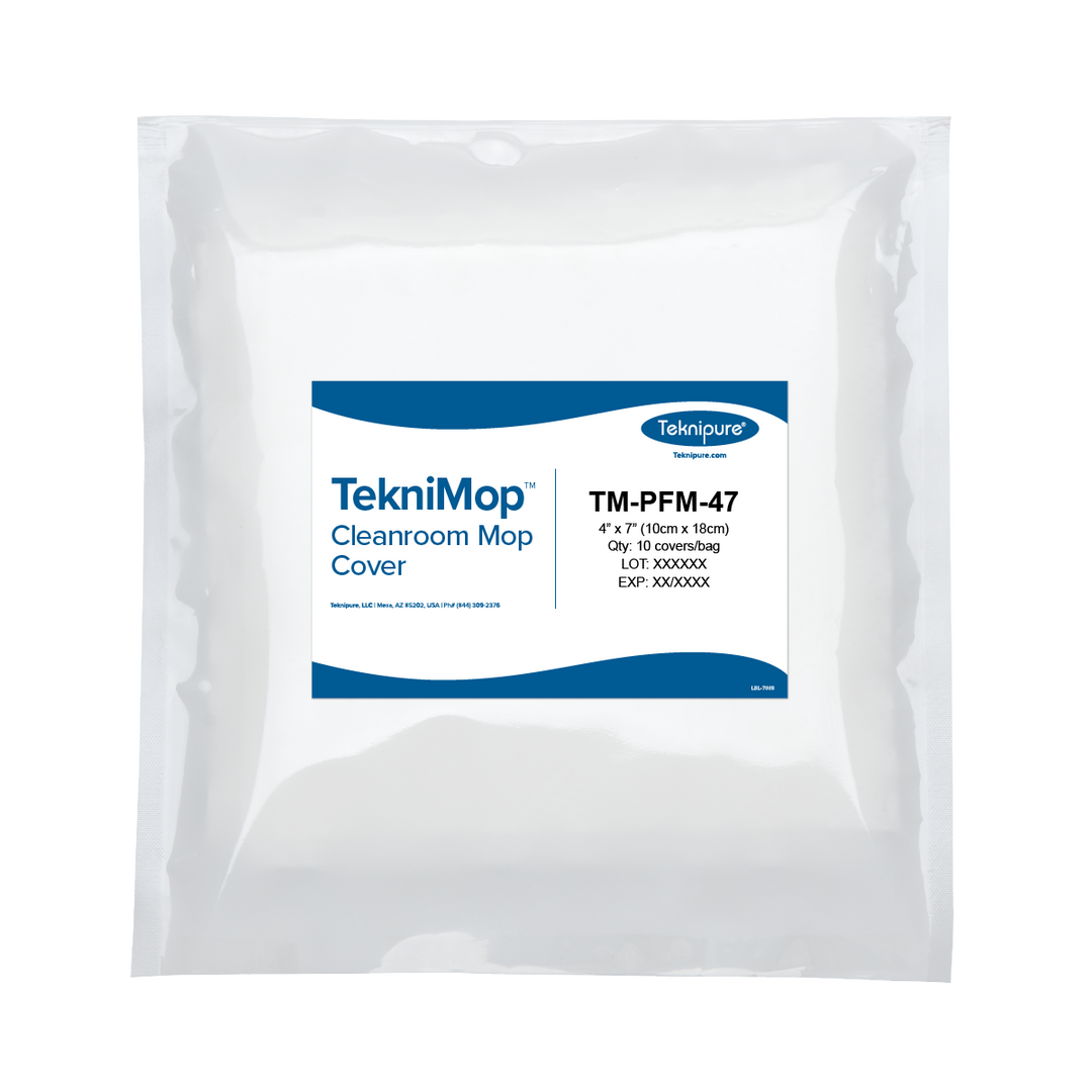 Teknipure TM-PFM-47 TekniMop™ Microfiber Knit Pocket Mop Cover, Integrated Pad, 4"x7"